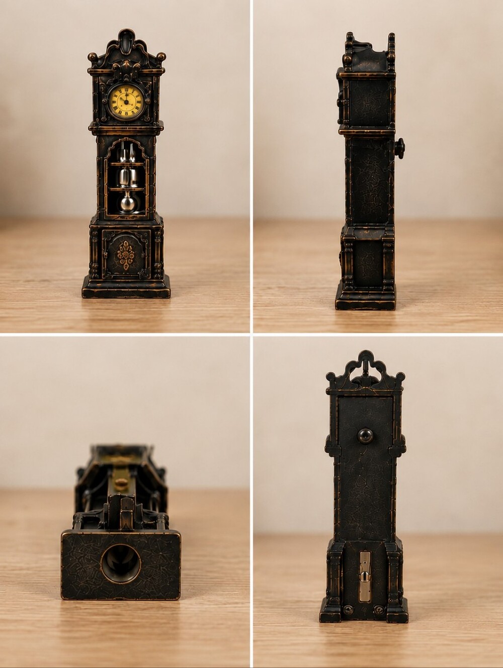 Vintage Grandfather‎ Clock Die Cast Pencil Sharpener Miniature Dollhouse Decor